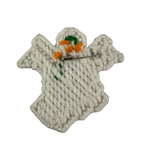 Handmade Cross-stitch Spooky Halloween Ghost Pin Brooch Small Cute Haunted Boo - Picture 3 of 4